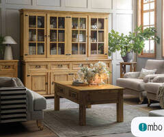 biblioteczka drewniana w stylu vintage od producenta - 1